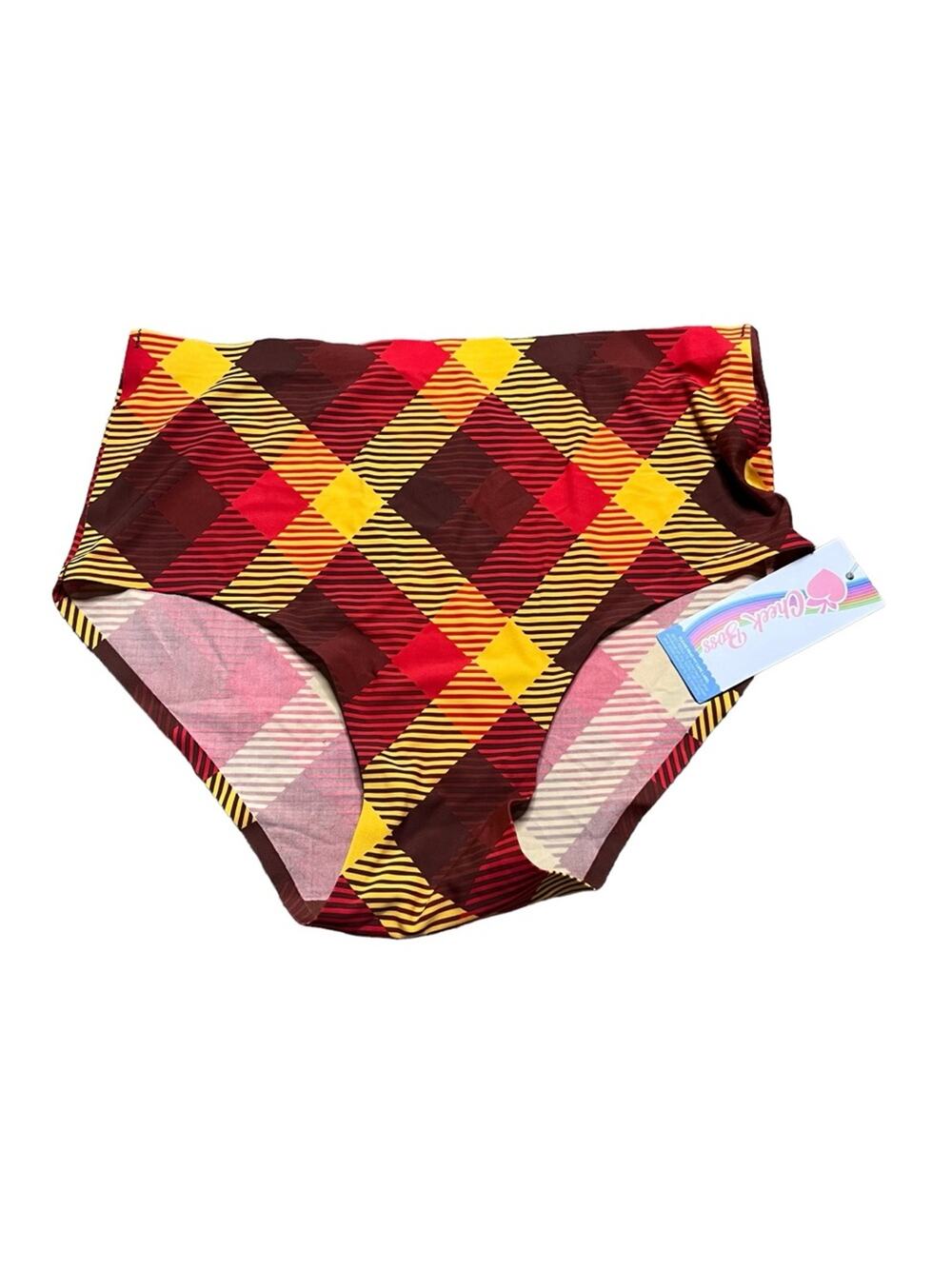 Cheek Boss Brief Panty Fall Plaid Size Medium